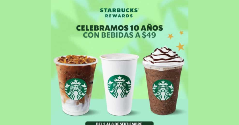 En Starbucks celebramos 10 años y lo festejamos con una oferta increíble: ¡Bebidas grandes a solo $49!