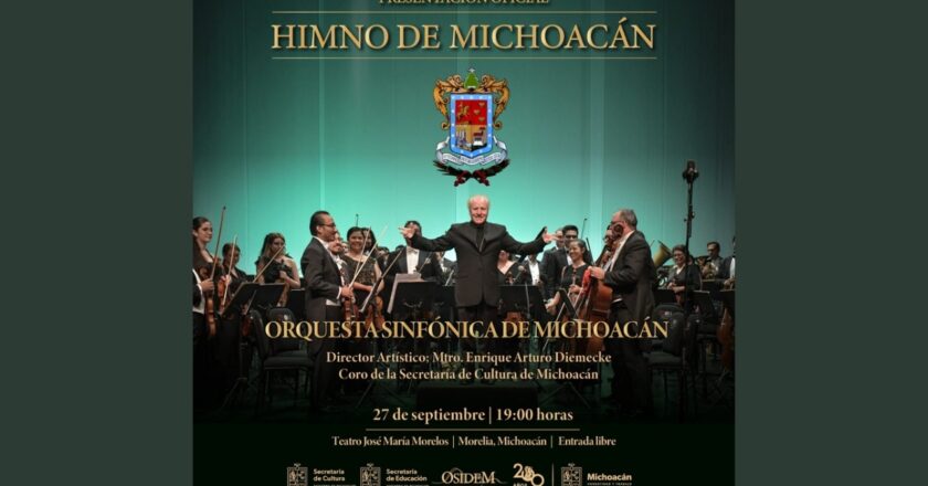 Próximo viernes, presentación del himno oficial de Michoacán: Secum