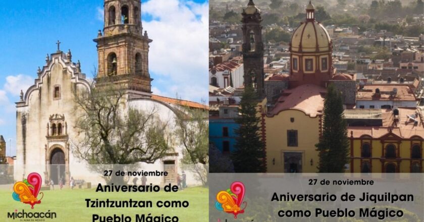 Michoacán: Tzintzuntzan y Jiquilpan celebran aniversario como Pueblos Mágicos