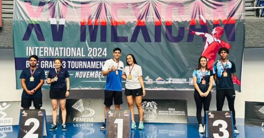 Selección Nacional de Bádminton conquista cuatro podios en torneo internacional en Aguascalientes 