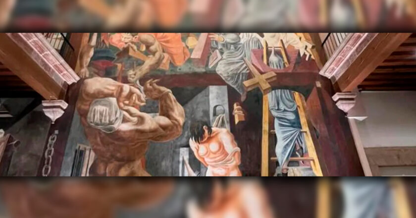 Rescatan en Morelia un histórico mural antifascista olvidado por décadas